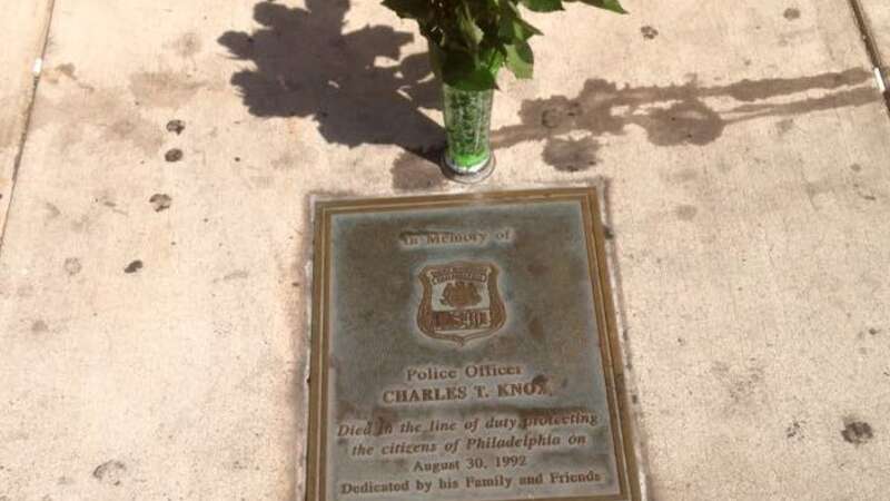 Memorial for Philly police officer disappears 30 years after he was
killed in the line of duty
