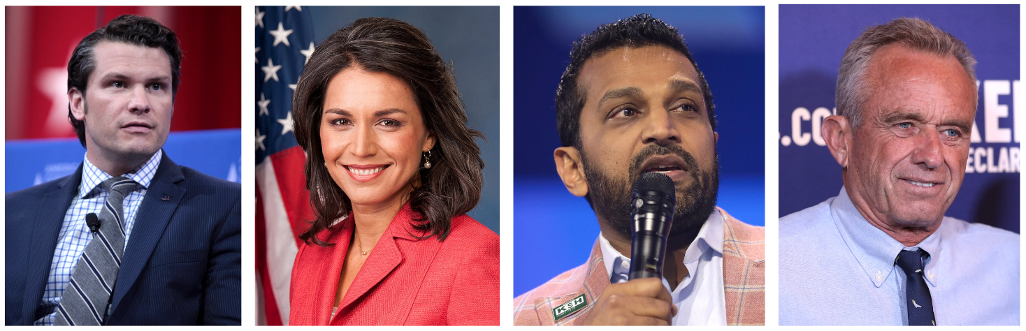 Pete
Hegseth, Tulsi Gabbard, Kash Patel, and RFK >>