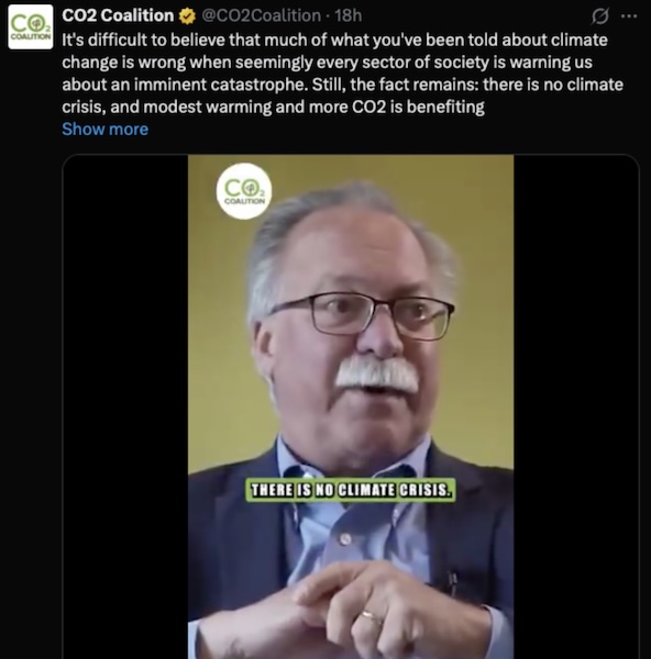 CO2 Coalition tweet