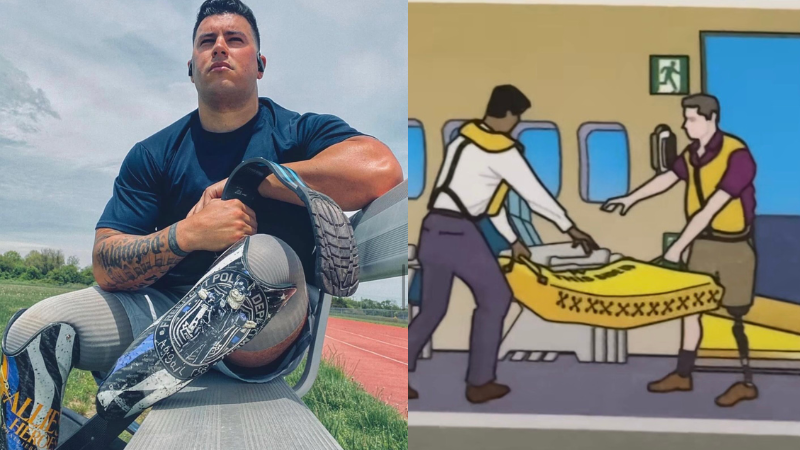 Marine, cop finds Delta Air Lines emergency pamphlet depicts amputee -
after he was removed from exit row for being an amputee